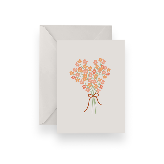 Bouquet Heart Birthday Card