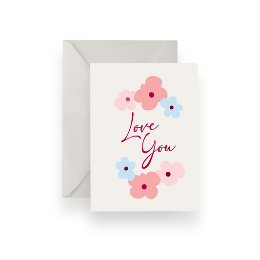 Large Floral Valentine Card