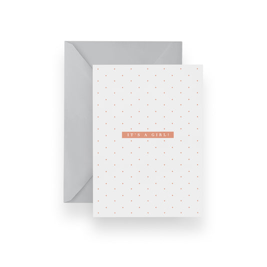 Polka Dot Girl Card