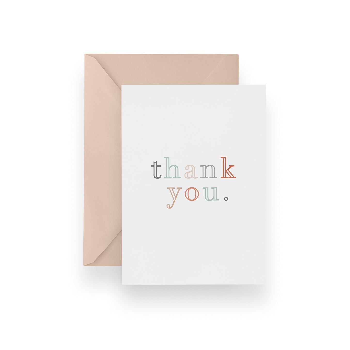 Multicolour Thank You Card