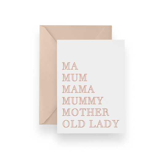 Many Mum Names Card