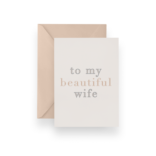 Beautiful Wife Card