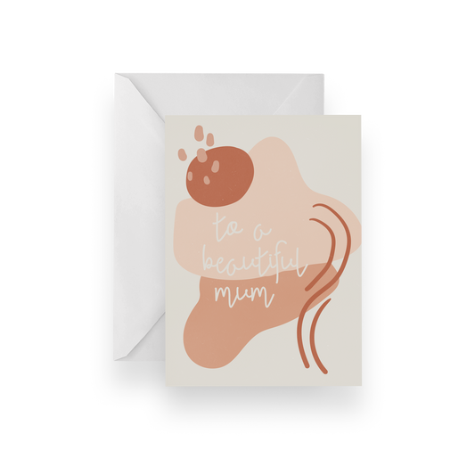 Abstract Beautiful Mum Card