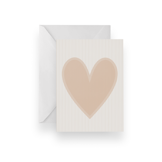 Stripe Heart Card