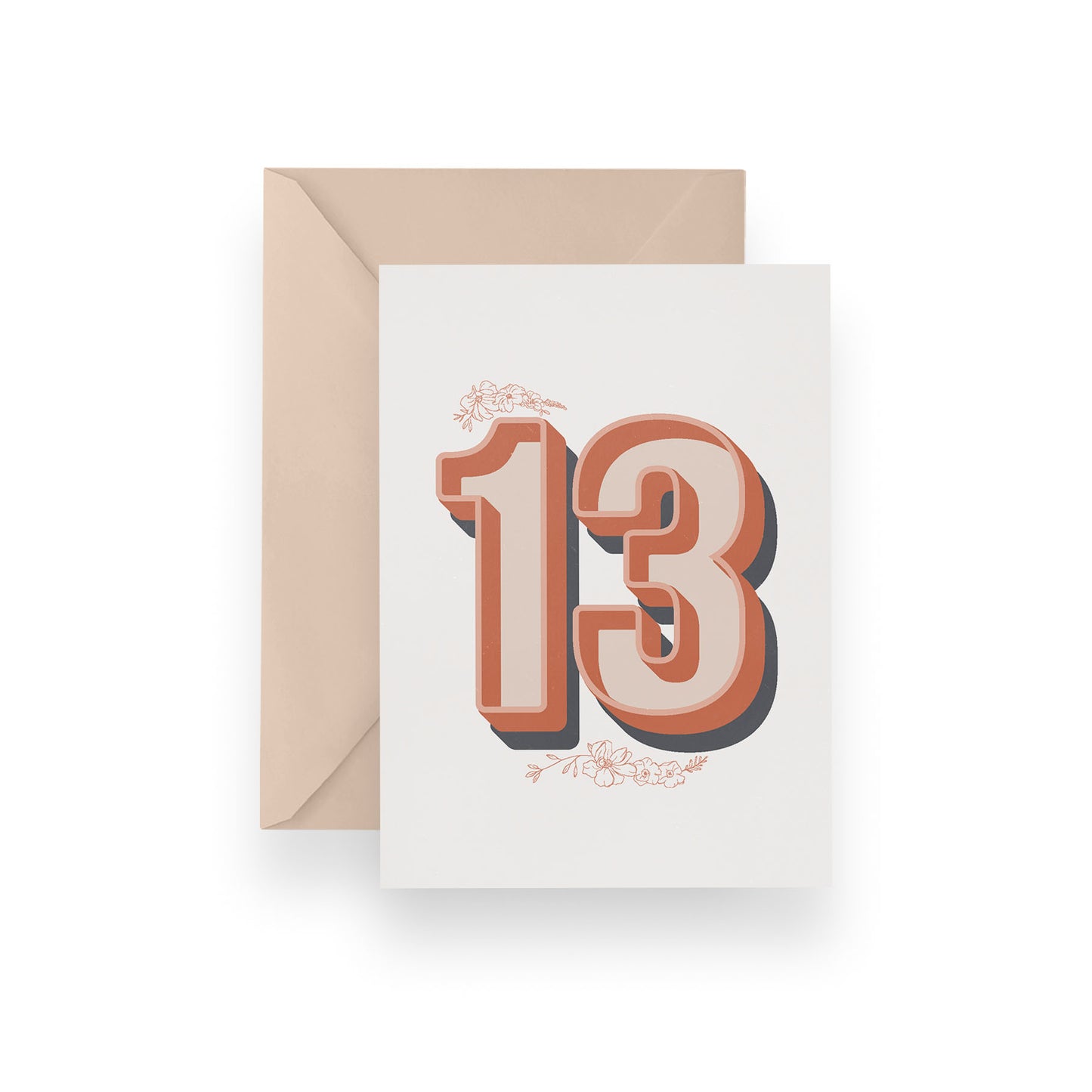 Floral Thirteen Card