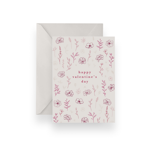 Floral Valentine Card