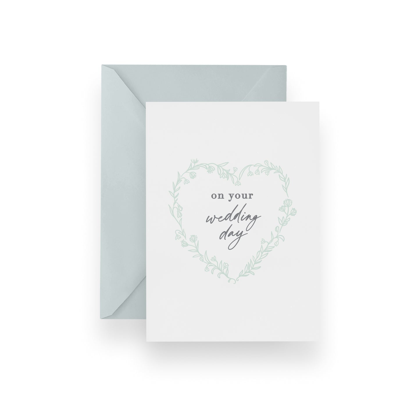 Heart Floral Wedding Card