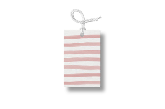 Pink Stripes Gift Tag