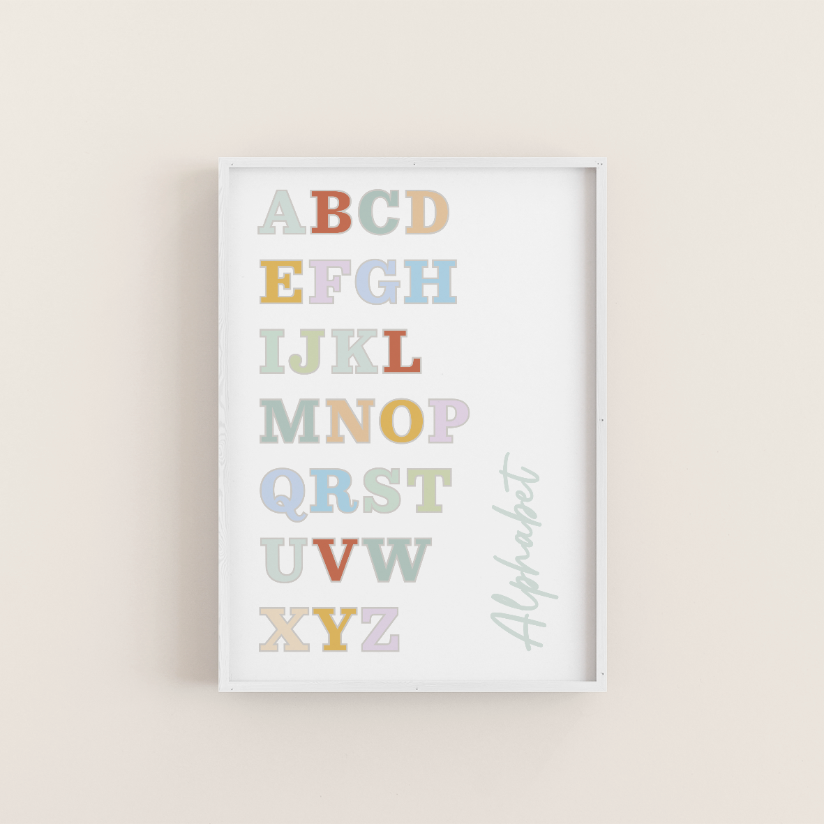 Multicolour Alphabet Art Print